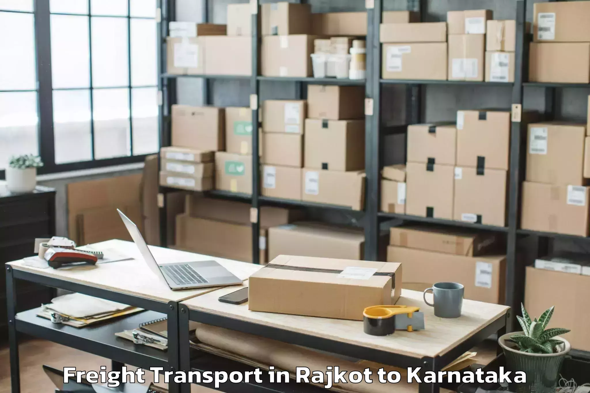 Trusted Rajkot to Shikaripur Freight Transport